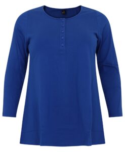 Yoek Tuniek flare knopen | Indigo | Maat 38/40