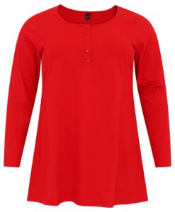 Yoek Tuniek flare knopen | Rood | Maat 54/56