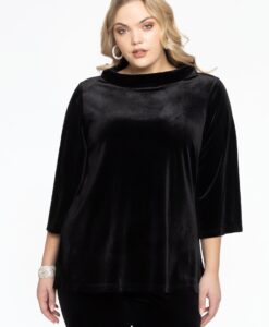 Yoek Shirt A-lijn | Zwart | Maat 38/40
