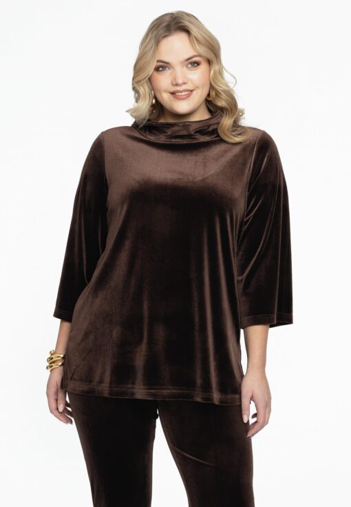 Yoek Shirt A-lijn | Bruin | Maat 42/44