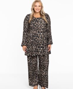 Yoek Pantalon met plissé ORA | Bruin | Maat 38/40