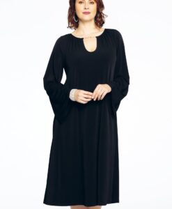 Yoek Jurk A-lijn met ketting | Zwart | Maat 38/40