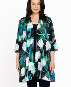 Yoek Vest TULIPS | Zwart | Maat 50/52