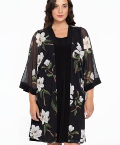 Yoek Kimono CAMELLIA | Zwart | Maat 54/56