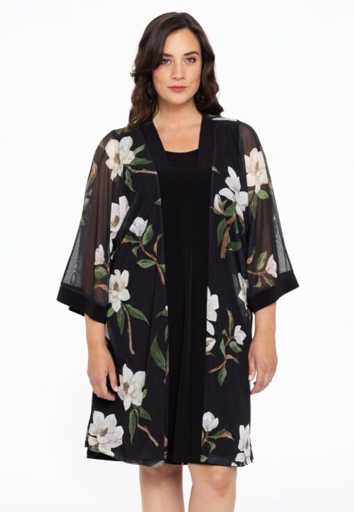 Yoek Kimono CAMELLIA | Zwart | Maat 54/56