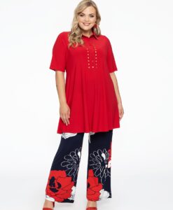 Yoek Pantalon POPPY | Rood | Maat 50/52