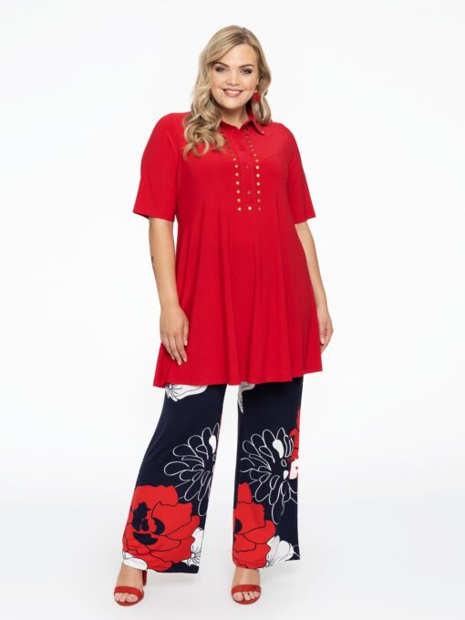 Yoek Pantalon POPPY | Rood | Maat 50/52