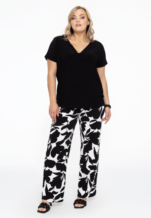 Yoek Wijde pantalon VITTORIA | Wit | Maat 46/48