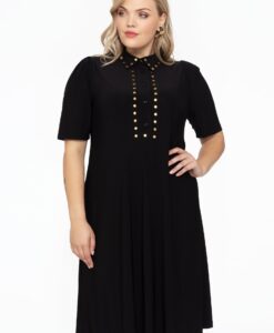 Yoek Jurk mets | Zwart | Maat 42/44
