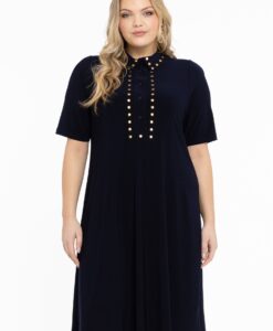 Yoek Jurk mets | Blauw | Maat 42/44