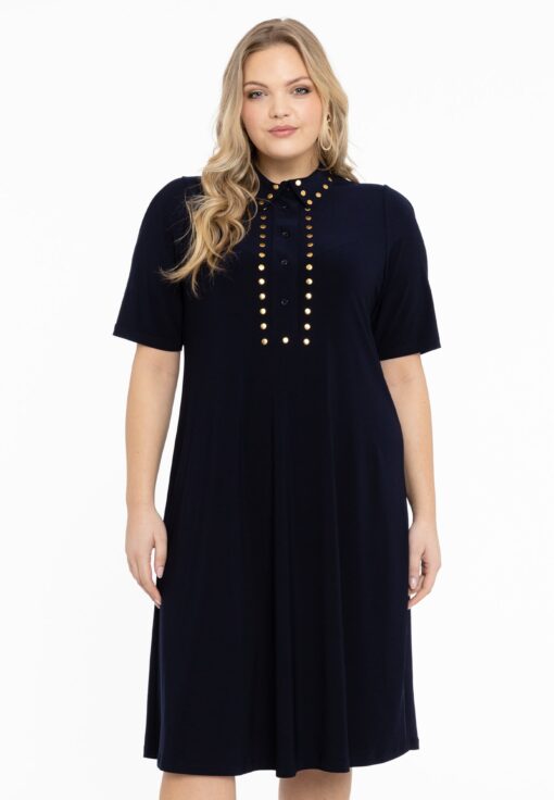 Yoek Jurk mets | Blauw | Maat 42/44