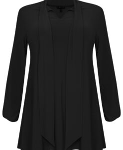Yoek Tuniek wide bottom met strik | Zwart | Maat 38/40