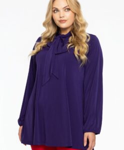 Yoek Tuniek wide bottom met strik | Paars | Maat 42/44