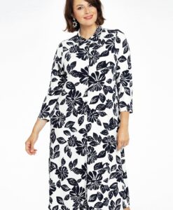 Yoek Blouse-jurk midi HARPER | Wit | Maat 50/52
