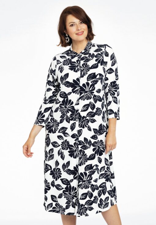 Yoek Blouse-jurk midi HARPER | Wit | Maat 50/52