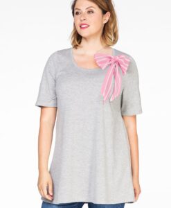 Yoek Tuniek flare met strik | Grijs | Maat 38/40