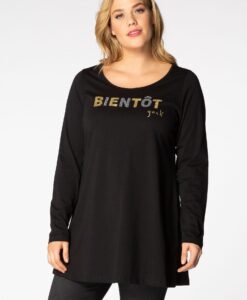 Yoek Tunic flare Bientot | Zwart | Maat 42/44