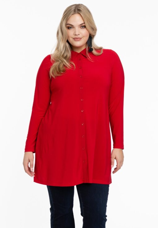 Yoek Blouse | Rood | Maat 42/44