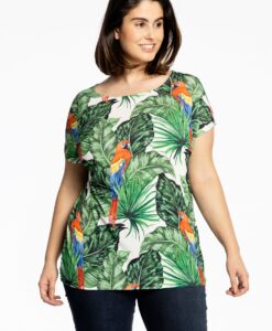 Yoek Shirt met kapmouwen PARROT | Beige | Maat 46/48