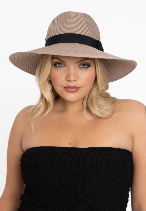 Yoek Fiona Fedora Taupe | Bruin | Maat 58
