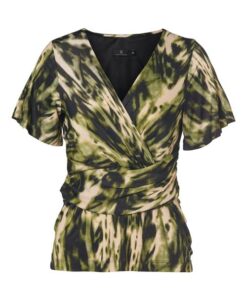 Rowin Print Top Groen / Zwart