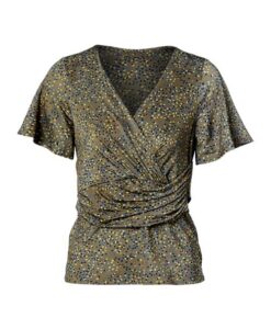 Rowin Print Top Olijfgroen