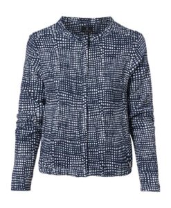 Vivian Print Jacket Navy / Wit