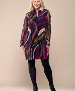 Ashley Print Tuniek Dark Berry Maxi