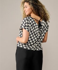 Benza Print Top Zwart / Wit Maxi