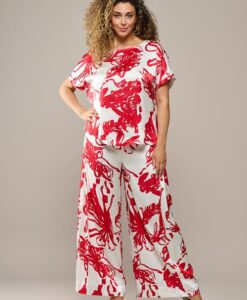 Camilla Print Top Rood / Wit Maxi