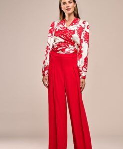 Carly Print Blouse Rood / Wit