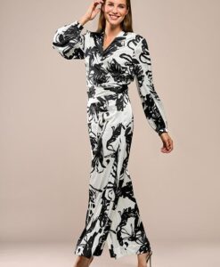 Carly Print Blouse Zwart / Wit