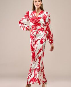 Cassandra Print Broek Rood / Wit