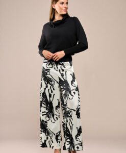Cassandra Print Broek Zwart / Wit