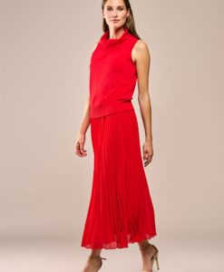 Lara Plisse Rok Rood