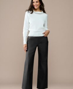 Lienna Coated Broek Zwart