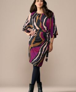 Milan Print Jurk Dark Berry