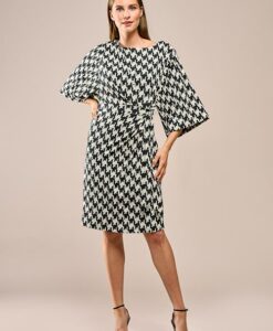 Milan Print Jurk Zwart / Wit