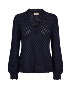 FreeQuent - Blauw | Dames | Trui | Blauw | XXL | regular | Kamst mode
